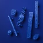 Classica Arabesque, Scrollwork, M, Electric Blue, silhouette comparison