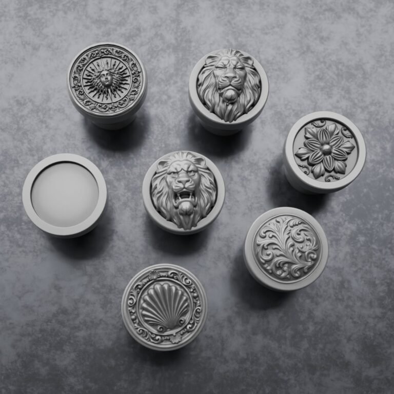 Comparaison des motifs — poignée de meuble Rond Classica Aluminium Satiné S — Holdon Paris