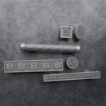 Palazzo Square, Rosette, S, Satin Aluminum, silhouette comparison