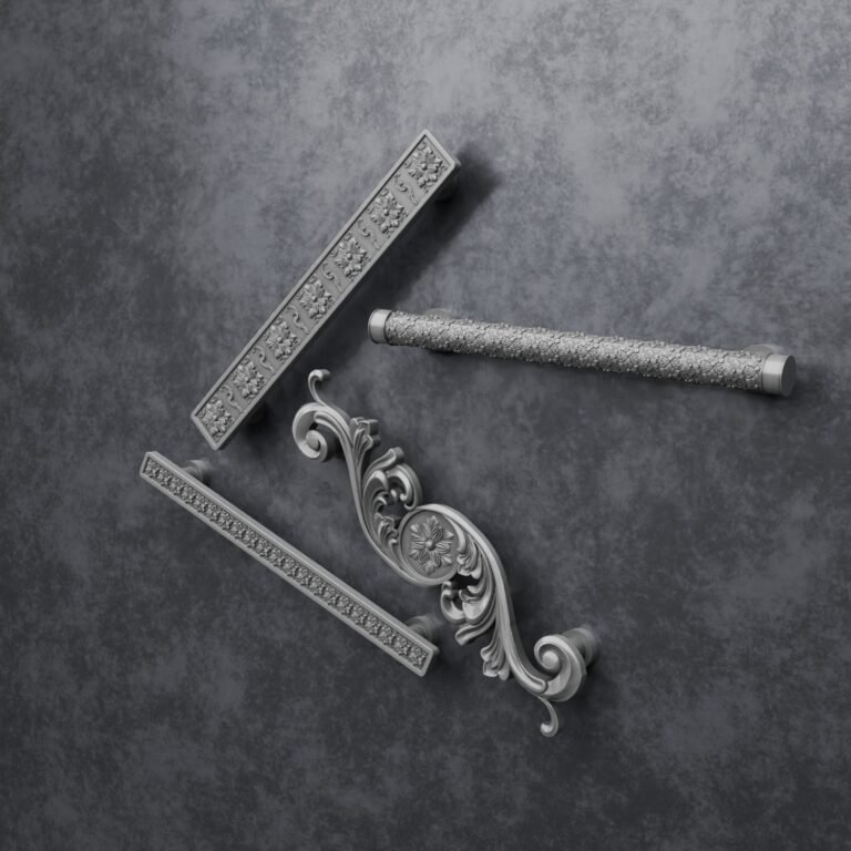 Comparaison des silhouettes — poignée de meuble Rosace Aluminium Satiné XL — Holdon Paris
