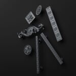Comparaison des silhouettes — poignée de meuble Rosace Gris Titane L — Holdon Paris