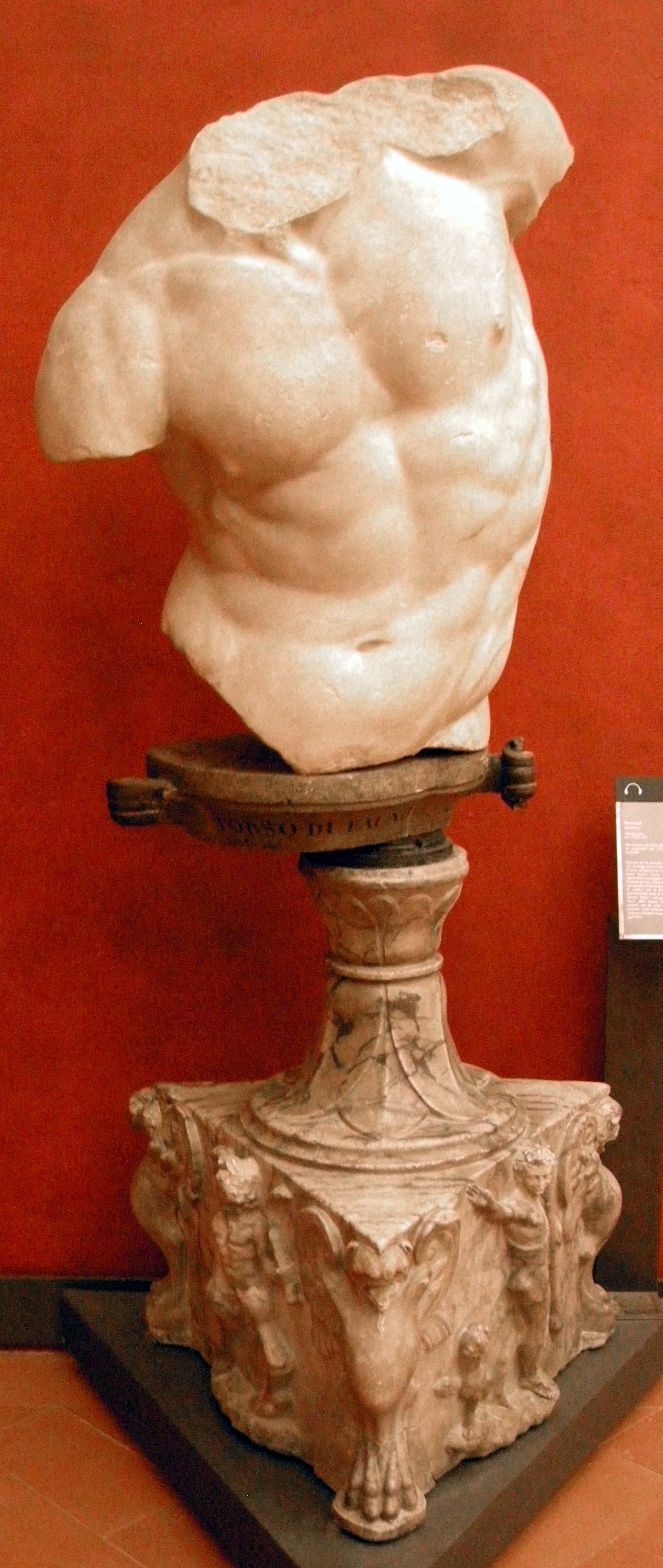 Le Torse Gaddi, marbre hellénistique, Galerie des Offices, Florence