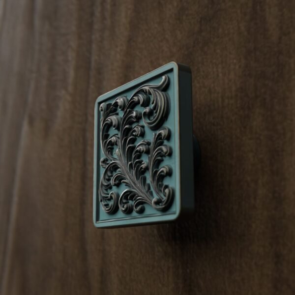Cuadrado Palazzo, Volutas, L, Bronce Verdín