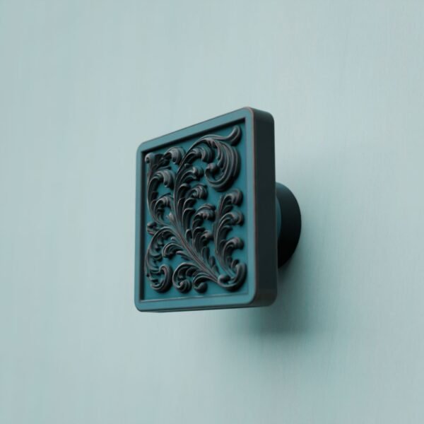 Palazzo Square, Scrollwork, M, Azurite Copper