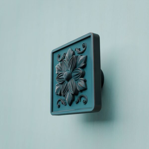 Palazzo Square, Rosette, L, Azurite Copper