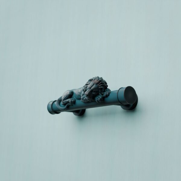 Florentine Column, Sleeping Lion, S, Azurite Copper