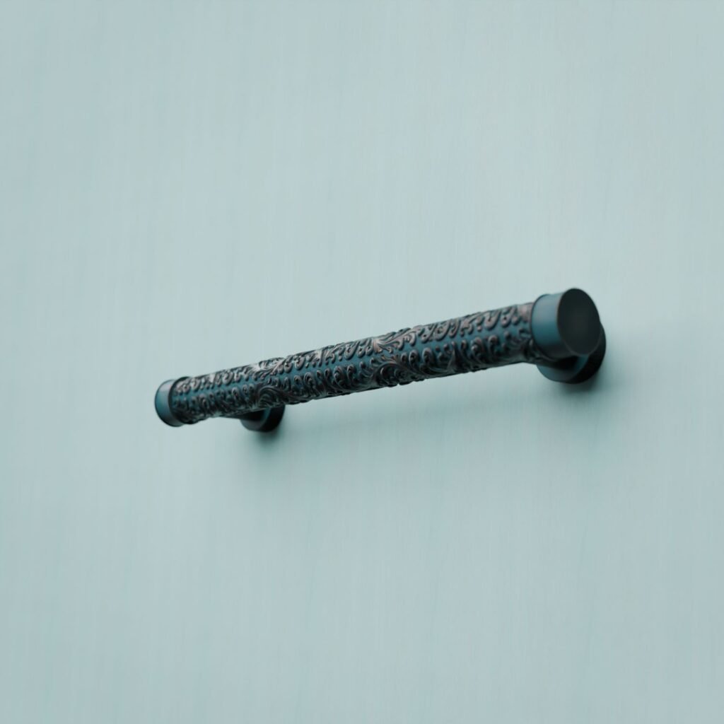 Colonne Florentine Rinceaux Cuivre Azurite
