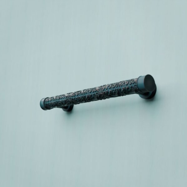 Florentine Column, Scrollwork, L, Azurite Copper