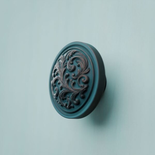 Classica Round, Scrollwork, L, Azurite Copper