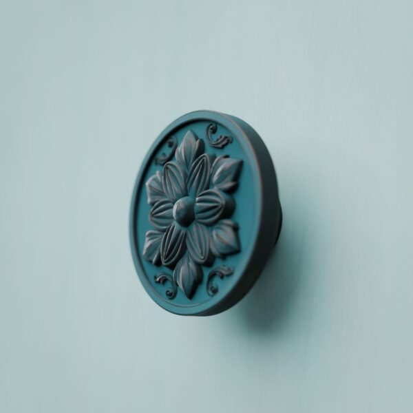Classica Round, Rosette, L, Azurite Copper