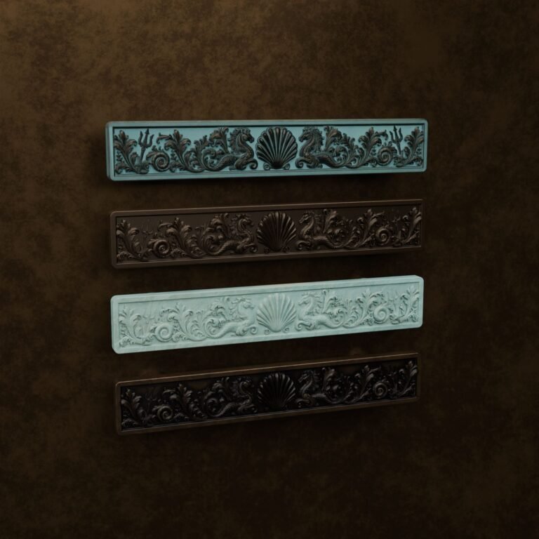 Barra Palazzo, Conchiglia, M, Bronzo Verderame, confronto delle finiture