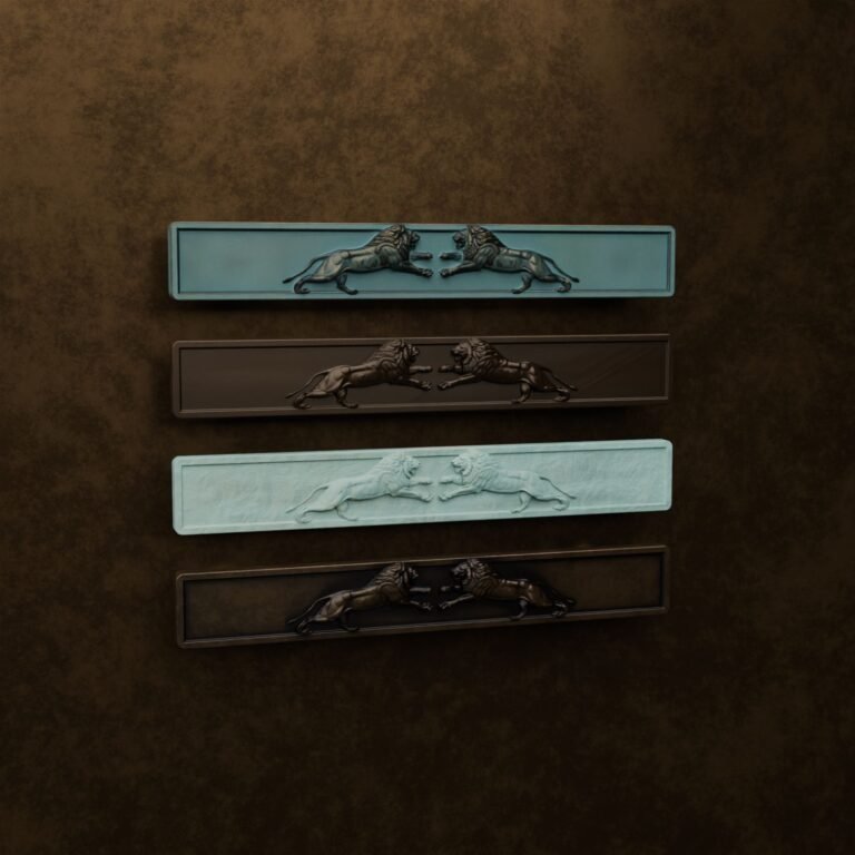 Palazzo Bar, Roaring Lion, L, Verdigris Bronze, finish comparison
