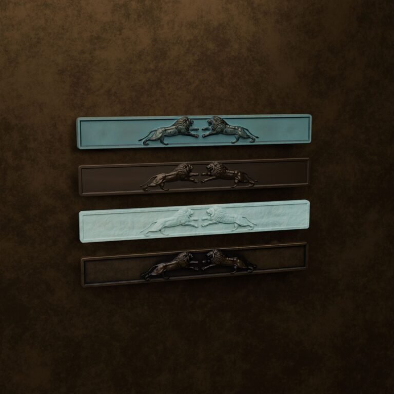 Palazzo Bar, Roaring Lion, XL, Verdigris Bronze, finish comparison