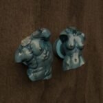 Florentine Torso, S, Verdigris Bronze, silhouette comparison
