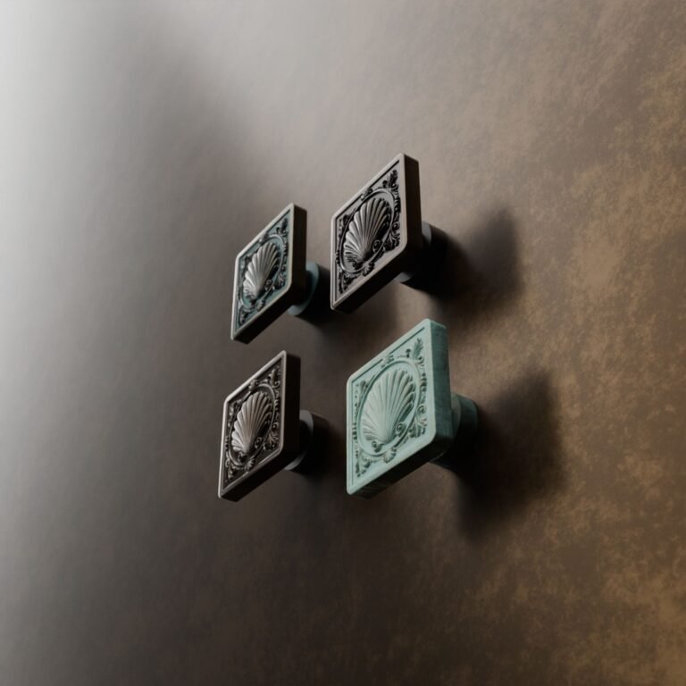 Quadrato Palazzo, Conchiglia, M, Bronzo Verderame, confronto delle finiture