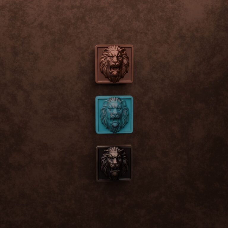 Palazzo Square, Roaring Lion, M, Azurite Copper, finish comparison