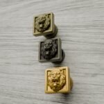 Palazzo Square, Roaring Lion, S, Antique Brass, color comparison