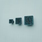 Palazzo Square, Scrollwork, S, Azurite Copper, size comparison