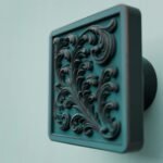 Palazzo Square, Scrollwork, S, Azurite Copper, video