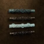Florentine Column, Roaring Lion, S, Verdigris Bronze, finish comparison