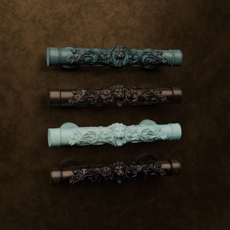 Comparaison des finitions — poignée de meuble Colonne Florentine Lion Rugissant Bronze S — Holdon Paris