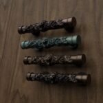 Florentine Column, Roaring Lion, S, Antique Bronze, color comparison