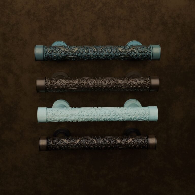 Comparaison des finitions — poignée de meuble Colonne Florentine Rinceaux Bronze S — Holdon Paris