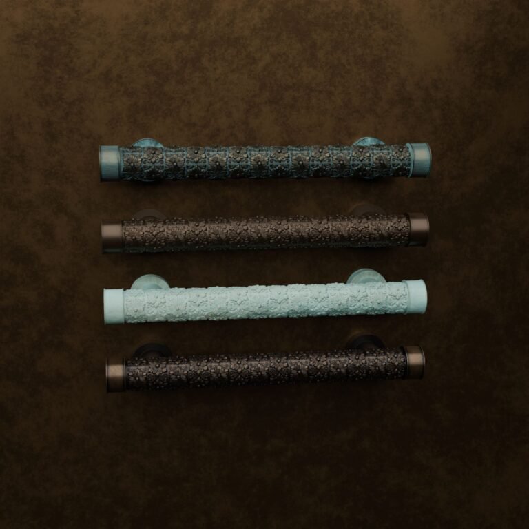 Comparaison des finitions — poignée de meuble Colonne Florentine Rosace Bronze M — Holdon Paris