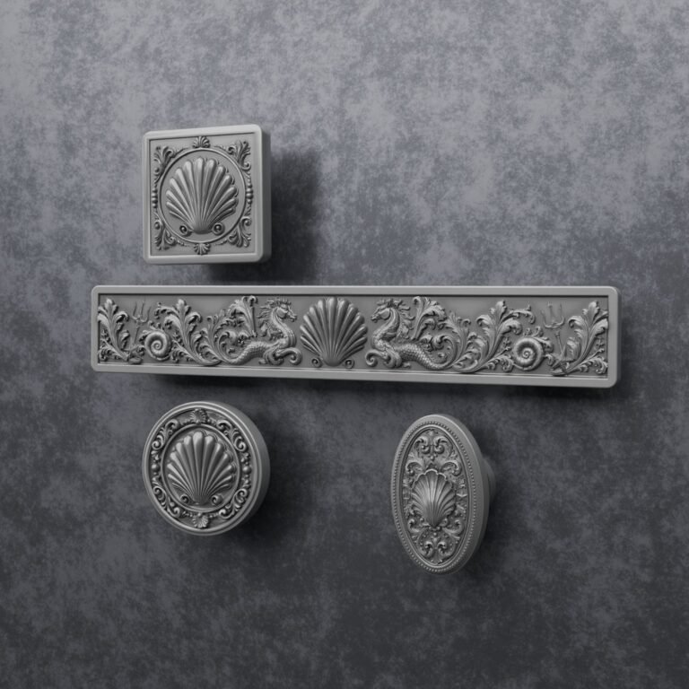 Palazzo Stange, Muschel, M, Aluminium Satiniert, Silhouettenvergleich