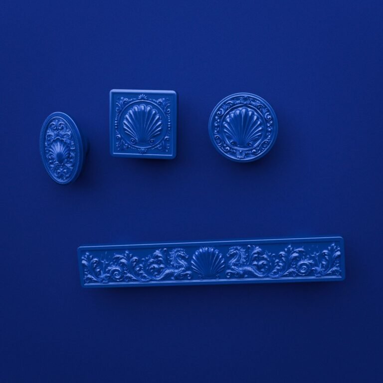 Comparaison des silhouettes — poignée de meuble Coquillage Bleu Electrique M — Holdon Paris