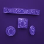 Comparaison des silhouettes — poignée de meuble Coquillage Lilas Sombre L — Holdon Paris