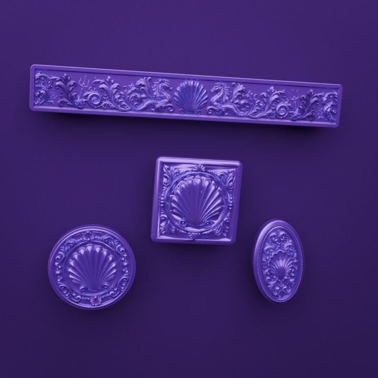 Comparaison des silhouettes — poignée de meuble Coquillage Lilas Sombre L — Holdon Paris