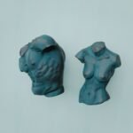 Florentine Torso, S, Azurite Copper, silhouette comparison