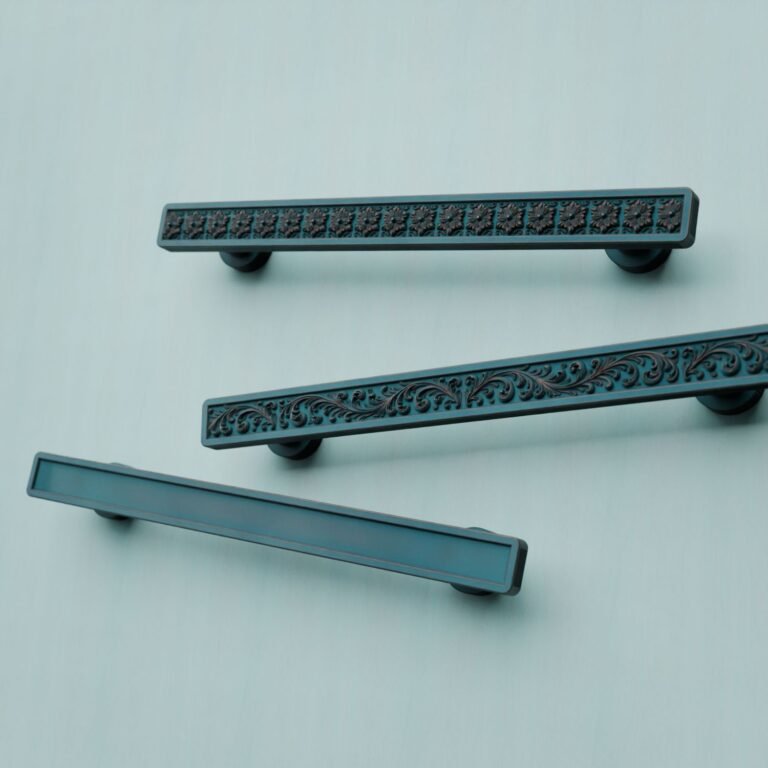 Palazzo Slim Bar, Scrollwork, L, Azurite Copper, pattern comparison