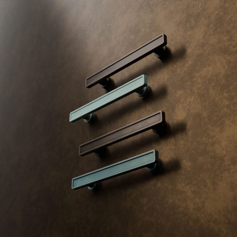 Palazzo Slim Bar, M, Verdigris Bronze, finish comparison
