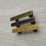 Palazzo Slim Bar, Scrollwork, S, Satin Brass, color comparison