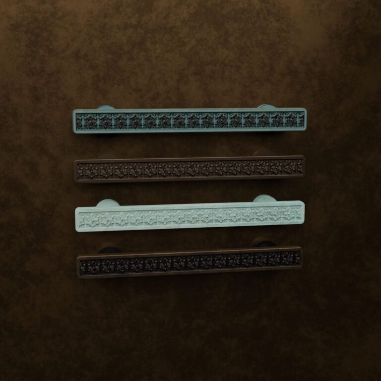 Palazzo Slim Bar, Rosette, M, Verdigris Bronze, finish comparison
