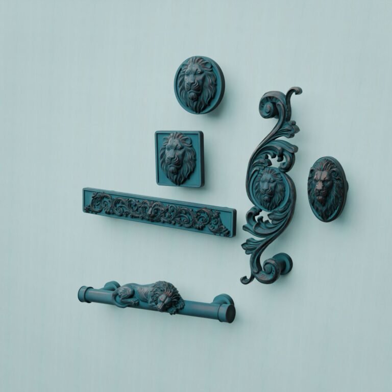 Classica Arabesque, Sleeping Lion, L, Azurite Copper, silhouette comparison