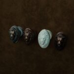Florentiner Medaillon, Schlafender Löwe, S, Bronze Matt, Oberflächenvergleich