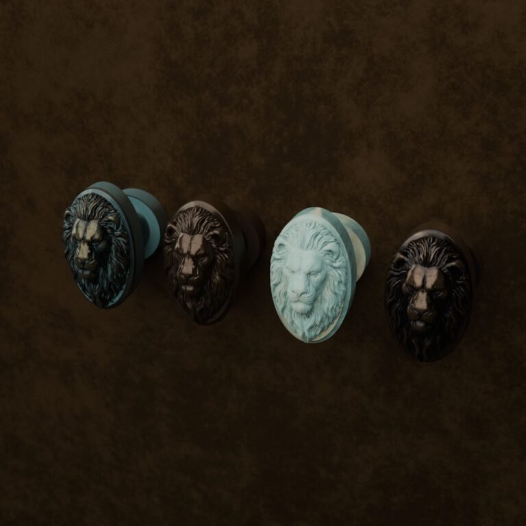 Florentine Medallion, Sleeping Lion, S, Antique Bronze, finish comparison