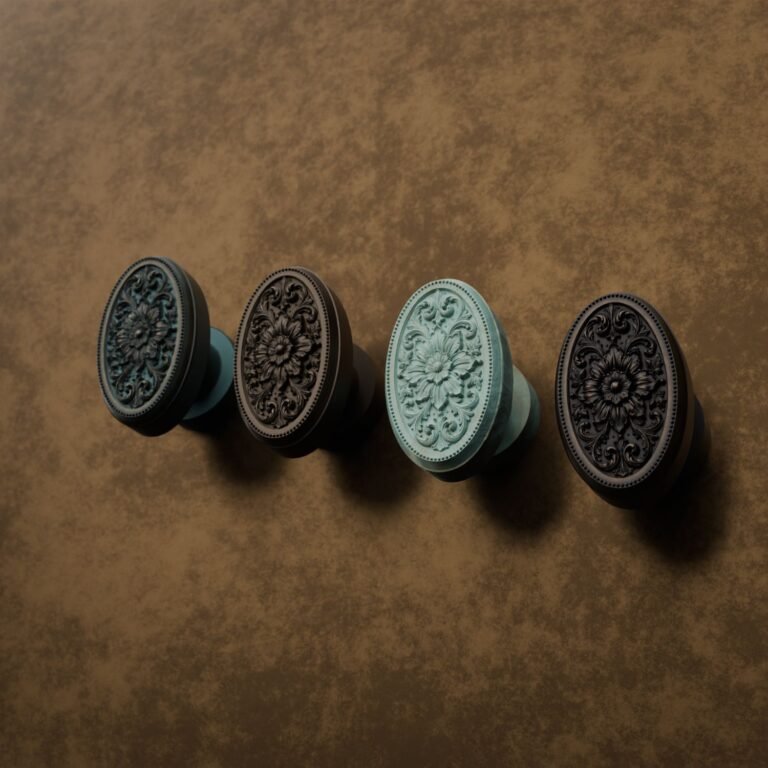 Florentiner Medaillon, Rosette, S, Bronze Antik, Oberflächenvergleich