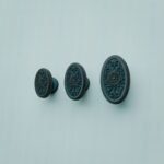 Florentine Medallion, Rosette, S, Azurite Copper, size comparison