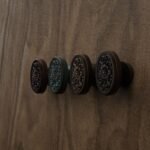 Florentiner Medaillon, Rosette, S, Bronze Antik, Farbvergleich