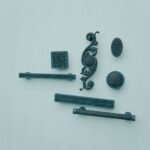 Comparaison des silhouettes — poignée de meuble Rinceaux Cuivre Azurite L — Holdon Paris