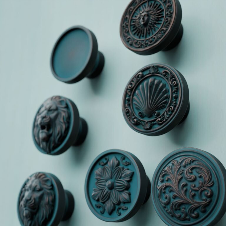 Classica Round, Sleeping Lion, M, Azurite Copper, pattern comparison