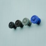 Comparaison couleur Bleu : poignée de meuble Rond Classica Soleil Royal S en résine biosourcée, bronze et cuivre (Holdon Paris)