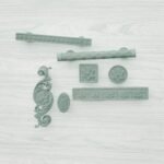 Classica Arabeske, Rosette, M, Bronze Versunken, Silhouettenvergleich