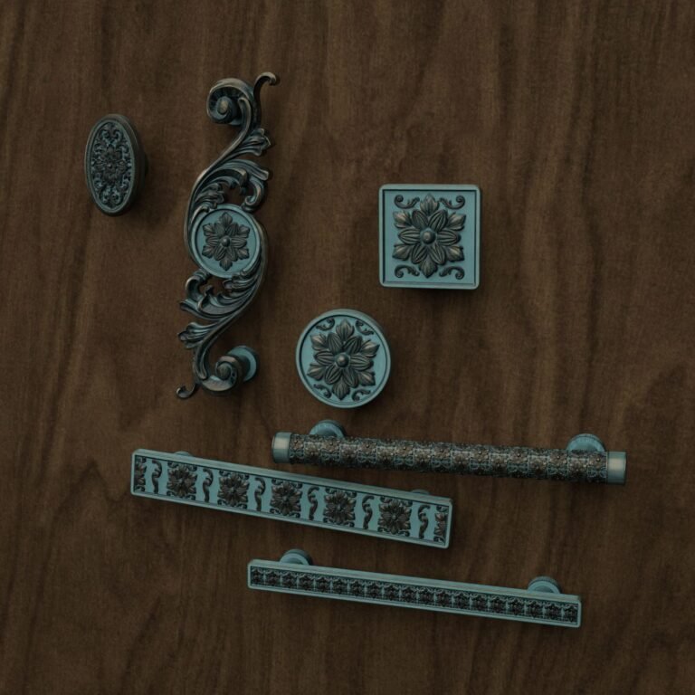 Florentiner Säule, Rosette, L, Bronze Grünspan, Silhouettenvergleich