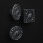 Comparaison des silhouettes — poignée de meuble Soleil Royal Gris Titane M — Holdon Paris
