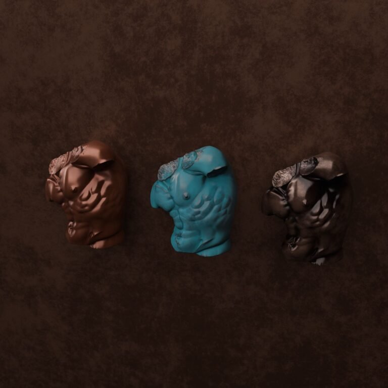 Florentine Torso, S, Antique Copper, finish comparison
